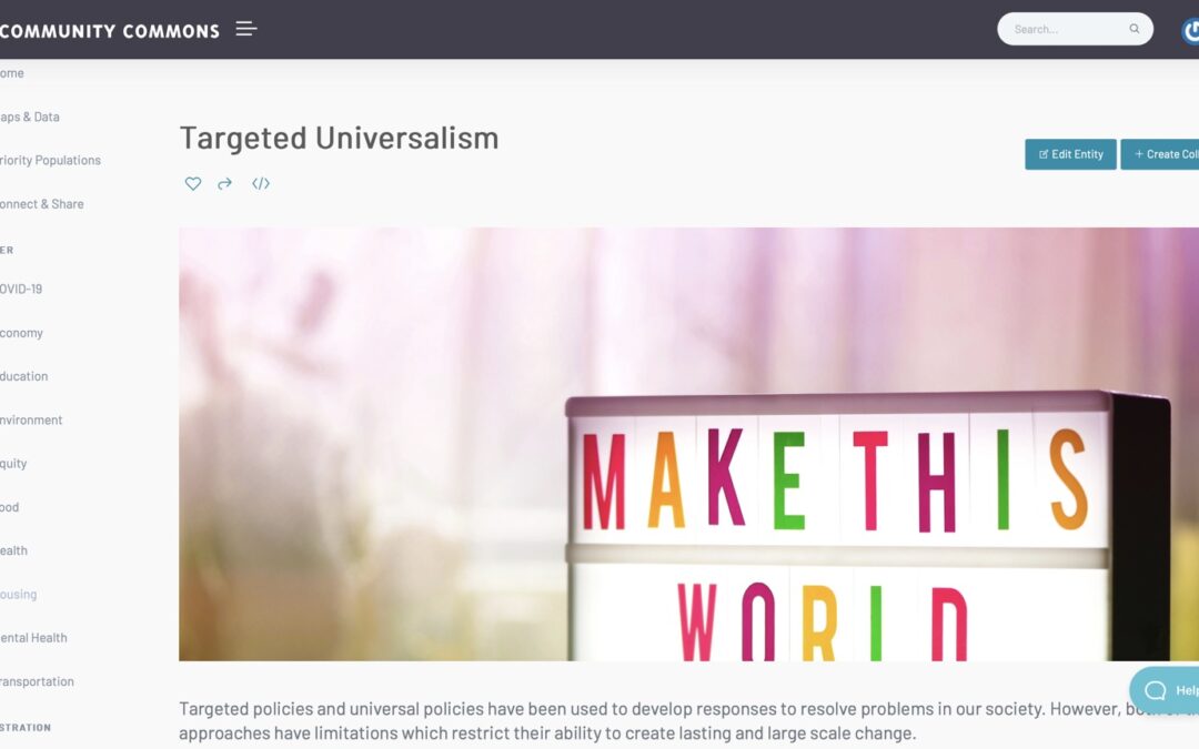 Targeted Universalism