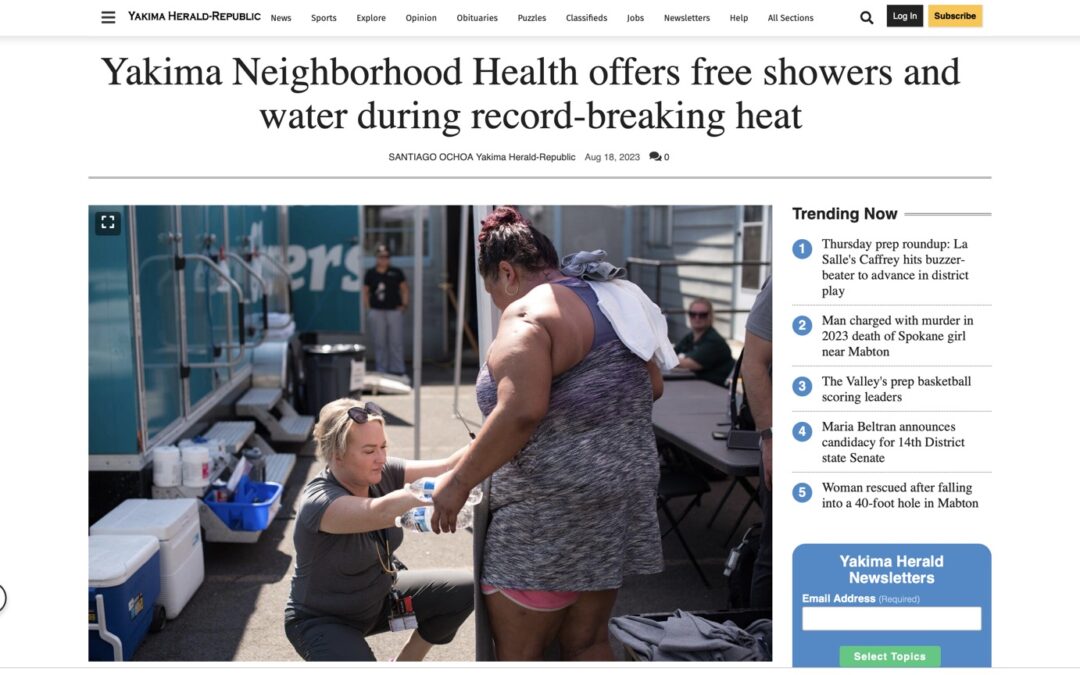 Yakima Neighborhood Health Offers Free Showers and Water During Record-Breaking Heat