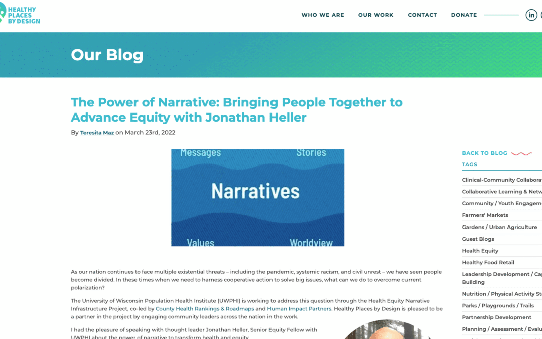 The Power of Narrative: Bringing People Together to Advance Equity with Jonathan Heller